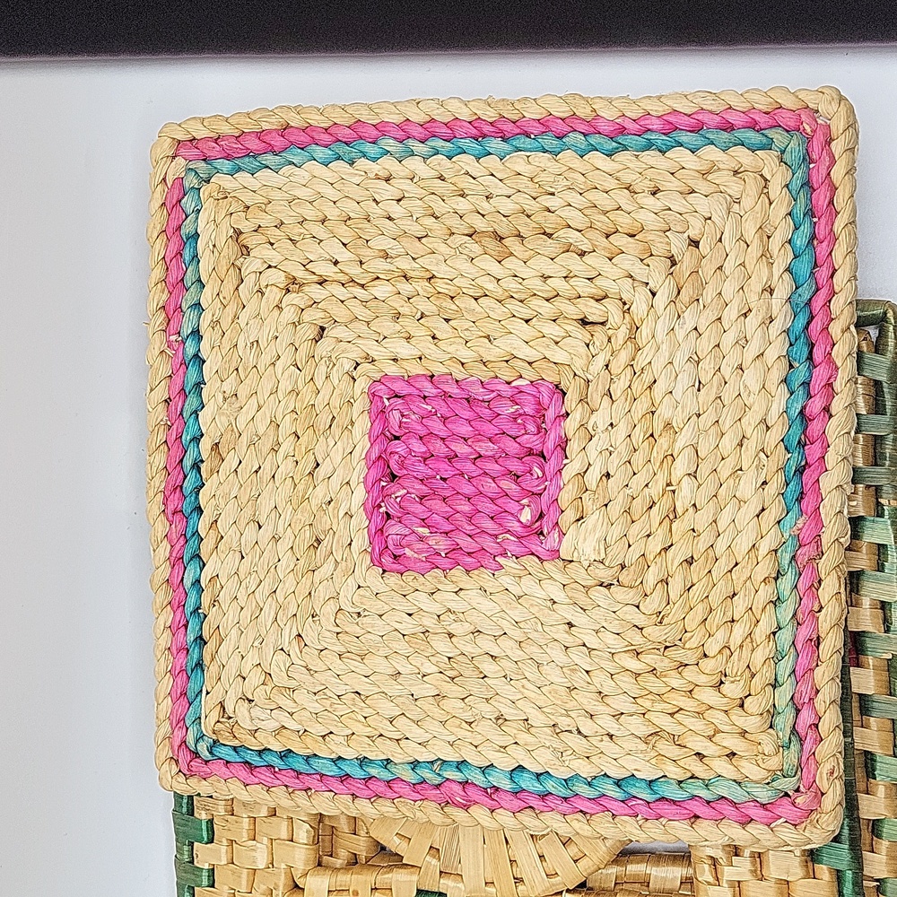 HandmadeVintage from the 1980s Materials: straw, rattan Trivet set of 3 - Picture 4 of 5